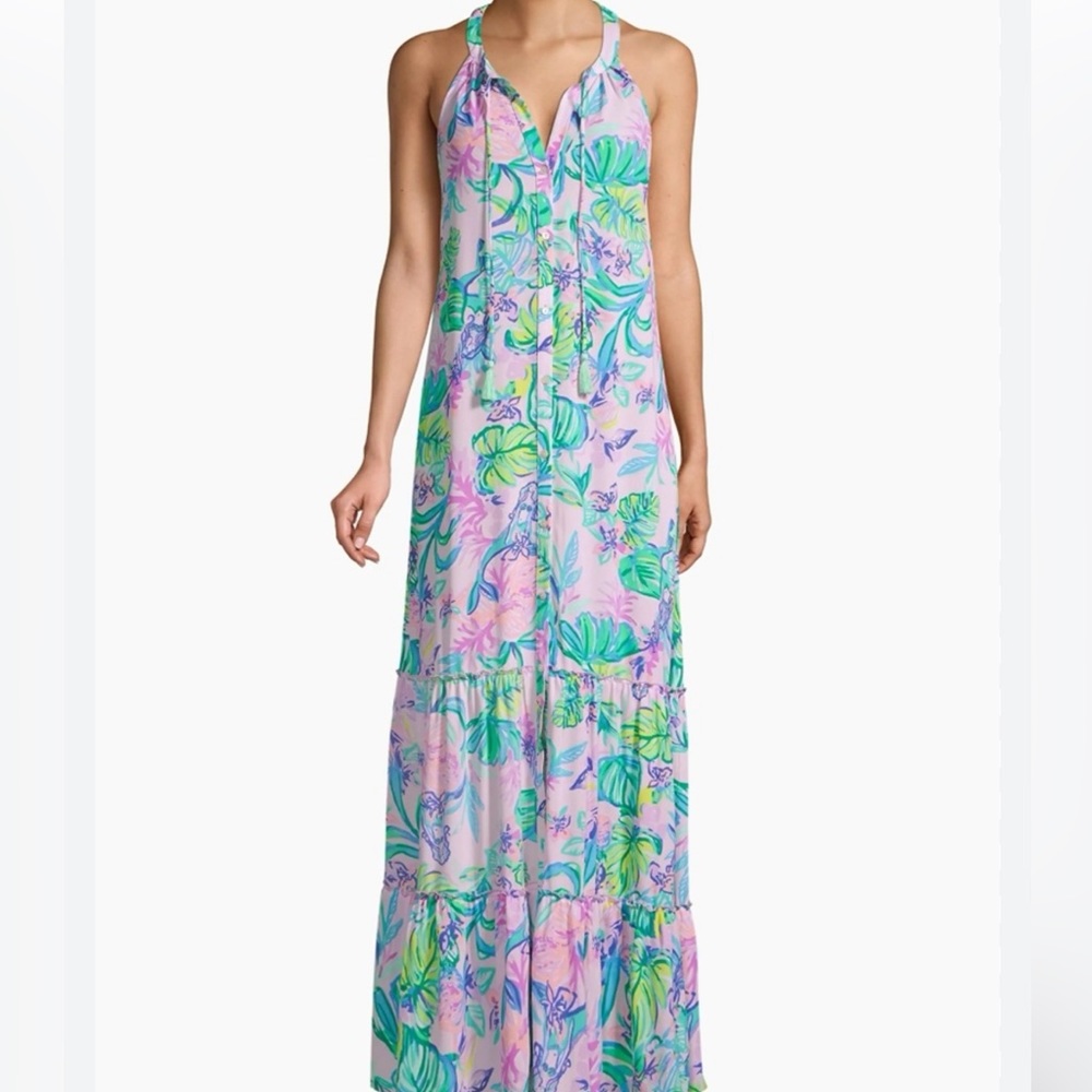 Lilly Pulitzer LULIANA MAXI DRESS Amethyst Tint Mermaid The Shade